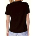 thumbnail image 2 of Camiseta de moda para mujer "Mamá reza": cuello redondo informal, manga corta, ligera y transpirable, ideal para primavera, verano y otoño. Ideal para mujer, deportiva e informal., 2 of 7
