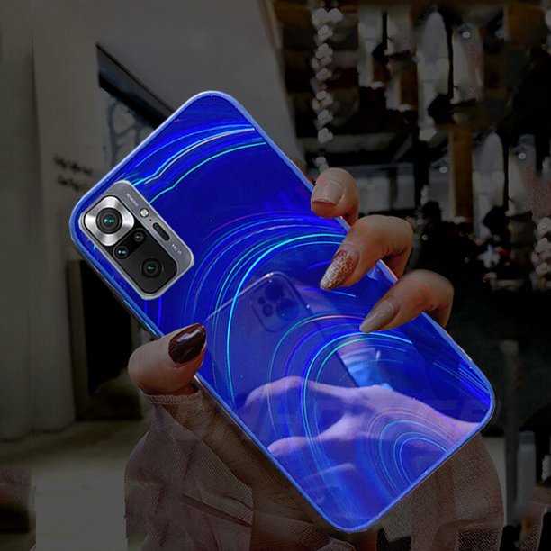 Funda suave de arcoíris con línea láser para Xiaomi Redmi 9T Note 10 Pro 10S 9S 9 8 Pro 9A 9AT 9C Poco M3 X3 NFC Pro Glitter TPU contraportada Fivean unisex