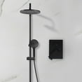 thumbnail image 4 of Black Shower Mixing Valve Wall Mount 2 Function Shower Faucet Valve Kit Embedded Bathroom 2 Way Outlet Rough In Pressure Balance Valve, 4 of 8