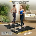 thumbnail image 2 of Walking Pad, 2-in-1 Under Desk Treadmill with Incline, Compact, 4 MPH Max Speed, 2.5 HP Motor Treadmill, Remote & LED Display, 2 of 11