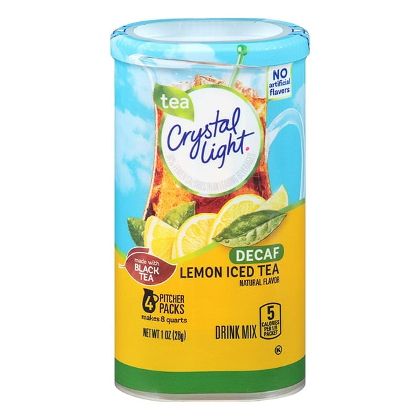 Crystal Light Decaf Lemon Iced Tea Drink Mix (4 Pitcher Packets