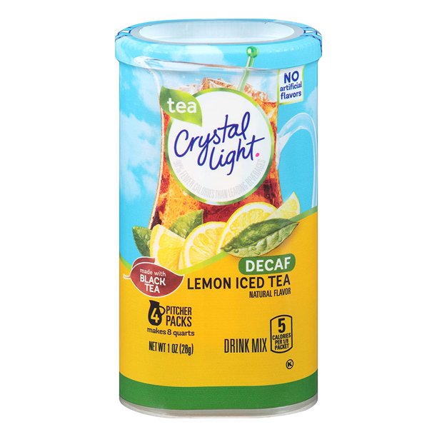 Crystal Light Decaf Lemon Iced Tea Drink Mix (4 Pitcher Packets