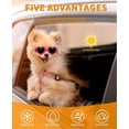 thumbnail image 2 of Dog Goggles Small Dog Sunglasses, UV Protective Heart Shape Dog Sunglasses with Adjustable Straps, Sunglasses Waterproof and Windproof Glasses - Pink, 2 of 4