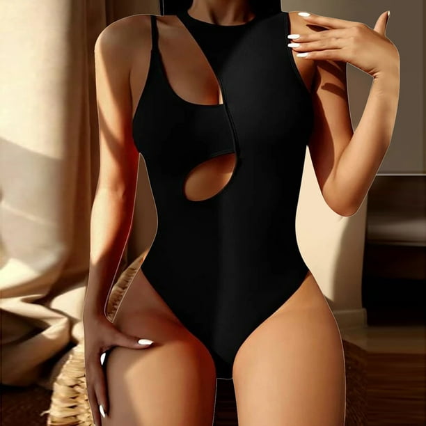 BeautyIn Women's One Piece Swimsuits Wide Shoulders Bathing Suit Color  Blocked