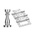 thumbnail image 2 of Juego de 4 piezas (3 bisagras + 1 tope de puerta) Bisagra, Bisagra de acero inoxidable, Bisagra pequeña, Bisagra, Bisagra plana, Bisagra para muebles del hogar, Herrajes para gabinetes, 2 of 4