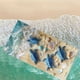 thumbnail image 5 of Toalla de playa de fibra superfina de terciopelo de doble cara para secar el baño, toalla de playa para vacaciones, 5 of 6