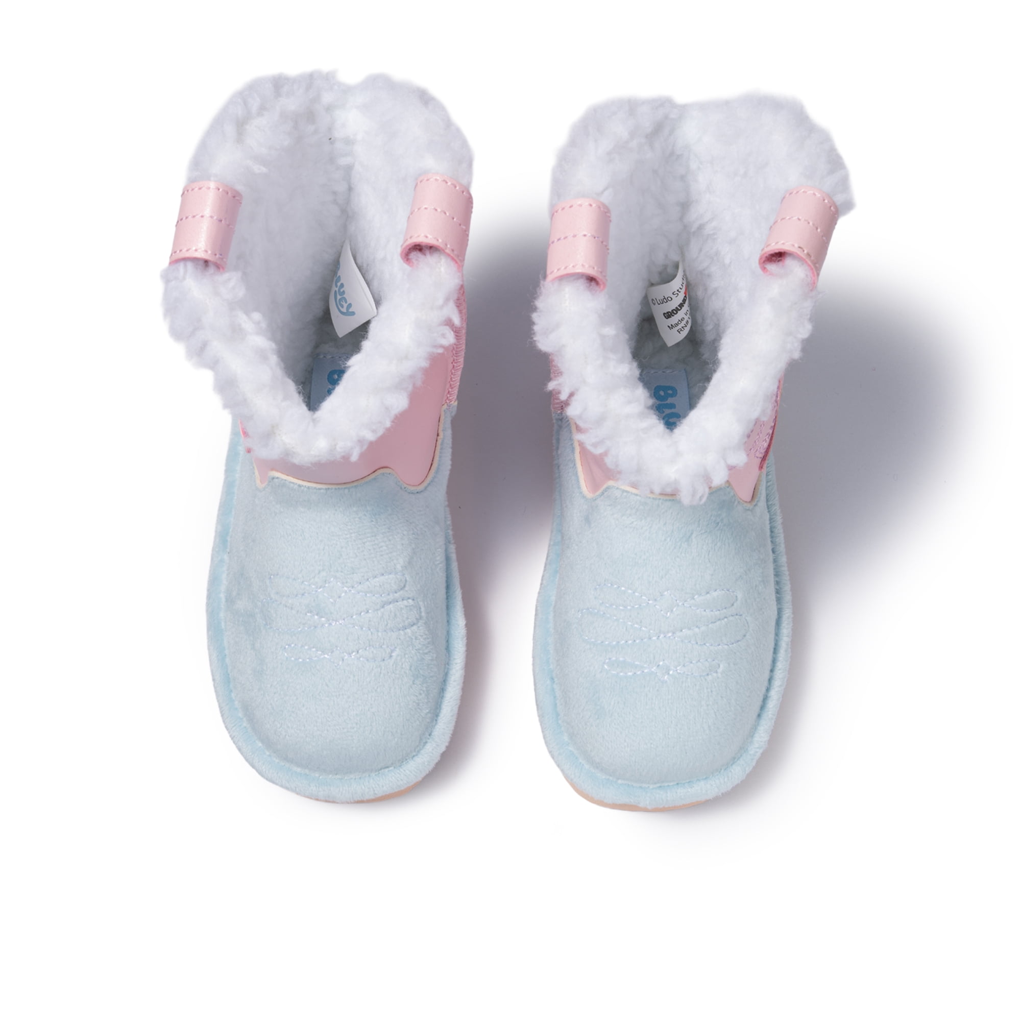 Bluey Toddler Girls Cowgirl Faux Shearling Boots