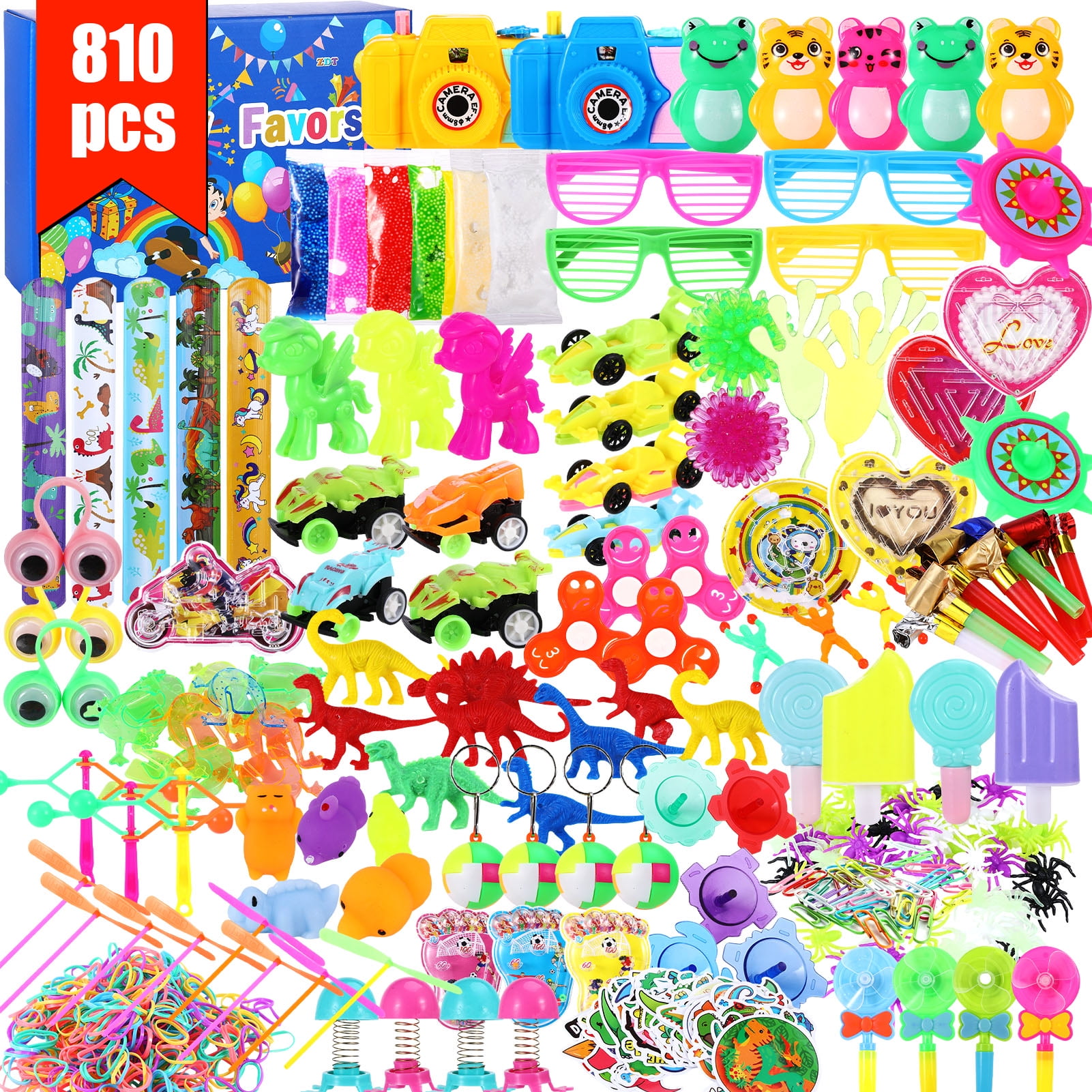 sixwipe 810 Pcs Party Favors for Kids, Fidget Pack Goodie Bags Bulk Toys Treasure Box for Boys Girls, Birthday Party Stocking Stuffers, Pinata Filler Stuffers Toys for Classroom Carnival Prizes Gifts