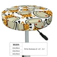 thumbnail image 4 of Bingfone12 Inch Padded Round Bar Stool Cover Cushion With Elastic Fabric Round Chair Seat - Giraffes Head, 4 of 7
