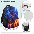 thumbnail image 7 of Uorisanigo Kids Backpack for School, Large Capacity 17 Inch Lightning Fire T-Rex Bookbag with Adjustable Padded Straps, Ideal for Boys Girls Sports and Daily Use, 7 of 7
