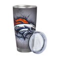 thumbnail image 2 of Taza térmica duradera de acero inoxidable 304 con tapa y pajita, temática del equipo de fútbol de los Broncos, taza térmica de acero inoxidable de 20 oz, taza para automóvil, adecuada para bebidas, 2 of 8