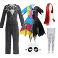 thumbnail image 2 of Disfraz de pesadilla de Navidad para niños, disfraz de esqueleto de Sally Jack, ropa para fiesta de Carnaval y Halloween, 2 of 5
