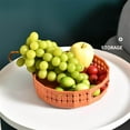 thumbnail image 3 of Maoww Anti-Skid Turntable Spice Rack Bathroom Storage Tray Organizer Container Orange L, 3 of 8
