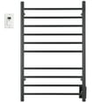 thumbnail image 2 of Ancona Novara Dual 10-Bar Wall Mount Towel Warmer, Matte Black, 2 of 7