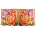 thumbnail image 7 of Yayeee Kitchen Curtains Tier Set of 2 Light Filtering 57"x24" Over Sink Window Panels, Pink Abstract Floral, 7 of 7