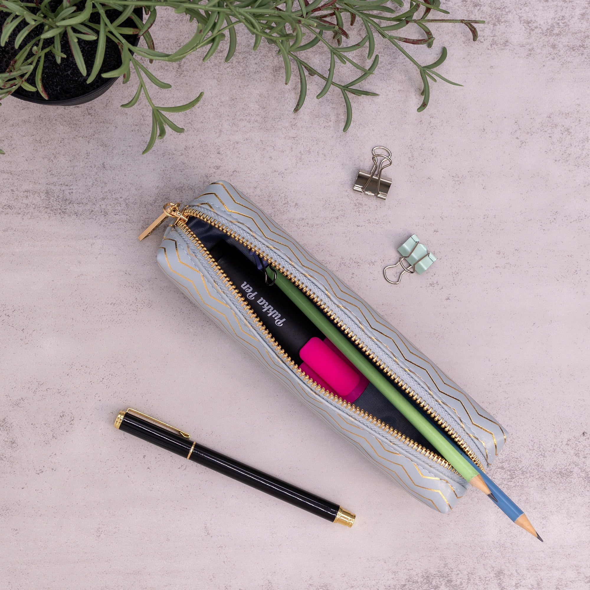 Pukka Pads Pencil Case, Haze, Blue, Pack of 3