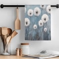 thumbnail image 2 of White Dandelion Kitchen Towel Dish Cloths Set of 3, Microfiber Soft Kitchen Hand Towels, Blue Oil Painting Retro Modern Art Absorbent Quick Drying Dishcloths 18 x 28 Inches, 2 of 8