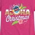 thumbnail image 3 of Lilo & Stitch - Aloha Christmas - Girls Fitted Short Sleeve Tee, 3 of 5