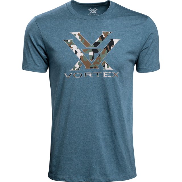 Remera Vortex Logo Manga Corta XL Azul Acero Jaspeado