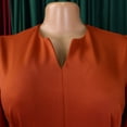 thumbnail image 6 of AURA Womens V Neck A Line Midi Dress Tie Strap Detail Short Sleeve High Waist Elegant Summer Work Dress with Zipper, 6 of 10