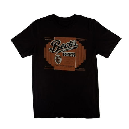 Large Vintage Beer - Beck's Vintage Beer Label T-Shirt - Large