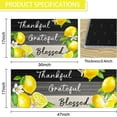 thumbnail image 3 of Lemon Kitchen Rugs and Mats Set of Set of 2 Kitchen Decor Decoration Farmhouse Style Non Skid Slip and Washable Anti Fatigue Runner Rugs for Floor Cushioned Rugs for Standing 17x47 17x30, 3 of 7
