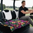 thumbnail image 5 of XYZCANDO Tropical Floral Golf Cart Seat Cover With 4 Pockets | Non-Slip Washable Universal Fit for 2-Seat Golf Carts, 5 of 9