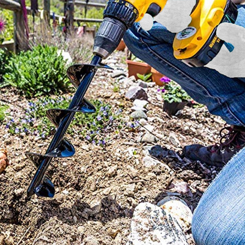 Drill Bit Garden Ground Tulip Hole Digger Bulb Planter Dirt Auger Soil Borer 