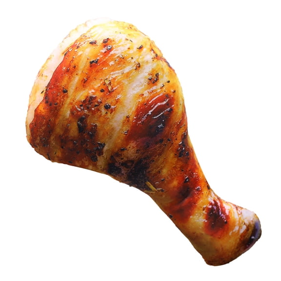 MeetYTOYS 3D Simulation Food Pillows, Chicken Leg Shape Stuffed Funny Soft Butter Toast Bread Food Stuffed Toy for Office Home Cushions Decoration Christmas Seasonal