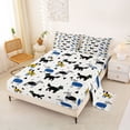 thumbnail image 2 of Homewish Cartoon Pet Dog Bed Sheets,Kawaii Animal Full Size Sheets,White,4-Piece,1 Flat Sheet, 1 Fitted Sheet and 2 Pillowcases, 2 of 6