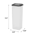 thumbnail image 2 of Mainstays Plastic Bread Bin and Bread Storage Keeper Container with Lid, Pantry Bread Organizer for Loaf Bread and Food Storage, Clear with Gray Lid, 5.25" x 5.25" x 13.62", 2 of 11