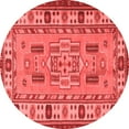 thumbnail image 1 of Ahgly Company Indoor Round Oriental Red Traditional Area Rugs, 7' Round, 1 of 4