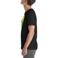thumbnail image 3 of Minimal Cute Green Character T-Shirt | Aesthetic Cartoon Tee | Soft Unisex Graphic Shirt | Kawaii Chill Vibes Gift (Black Heather, XS), 3 of 6