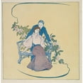 thumbnail image 2 of Charles Wright 15x15 Black Ornate Wood Framed Double Matted Museum Art Print Titled - Couple Surrounded by Flowers (1895 - 1896), 2 of 5