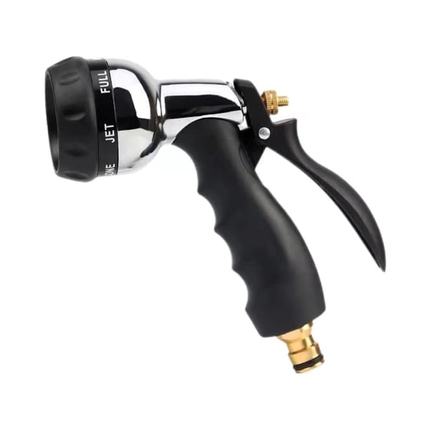 1 PCS Manguera de patrón de rociado ultraligero Pistola de agua Boquilla de rociado de potencia de grado industrial aislada, Negro