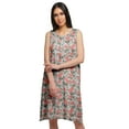 thumbnail image 1 of Moomaya Robe de Nuit Sans Manches à Col Rond pour Femmes en Coton Imprimé, 1 of 6