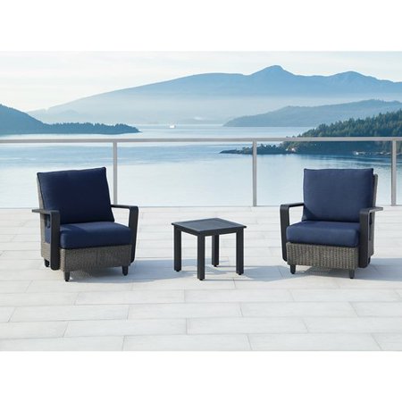 Ove Decors Augusta Wicker 3 Piece Outdoor Conversation Set Walmart Com Walmart Com