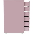 thumbnail image 6 of 6 Drawers File Cabinet with Lock Rolling Mobile Filing Cabinet with Wheels Under Desk Vertical Filing Cabinet for Office/Home Metal Mobile Storage File Organizer for Home Office, 11*16*27in, 6 of 18