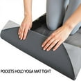 thumbnail image 3 of Black White Gold Marble Pattern Hot Yoga Mat Towel Non Slip for Hot Yoga - Quick-Drying Yoga Mat Cover with 4 Corner Pockets with Travel Bag - Hot Yoga Towel Non Slip 70"x26", 3 of 6