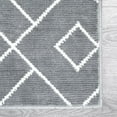 thumbnail image 5 of Modern Rug Small Trellis Throw Rug Premium Non Slip Doormat Neutral Shag Area Rug, Affordable Fluffy Carpet, Fuzzy Soft Living Room Rugs,Home Decor Rug,Light Grey, 5 of 9