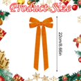 thumbnail image 4 of Orange Velvet Christmas Bows, Pre‑Tied Velvet Ribbon Bows Bows for Christmas Tree, Harvest Wreath Embellishment, Ribbon Bows for Christmas Tree for Gift Wrapping Home Holiday Decor 12Pcs, 4 of 7