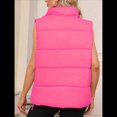 thumbnail image 4 of Chaleco Acolchado para Mujer, Abrigos de Abrigo, Chaquetas y Abrigos con Bolsillos. Rosa Roja XL, 4 of 8