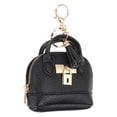 thumbnail image 1 of Llave de mini bolsa tote Uxcell, llavero de monedero lindo de cuero PU, negro, 1 of 7