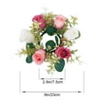 thumbnail image 3 of PPgejGEK Faux Roses Artificial Flower Garland Wedding Table Centerpiece Decor for Party Event Home Christmas Decoration 23cm/9.06in Diameter, 3 of 4