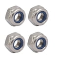 thumbnail image 1 of Unique Bargains 4pcs M6 x 1mm Pitch Metric Thread 304 Stainless Steel Left Hand Lock Nuts, 1 of 5