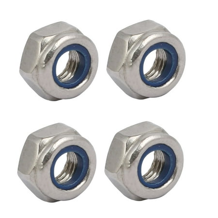 

4pcs M6 x 1mm Pitch Metric Thread 304 Stainless Steel Left Hand Lock Nuts
