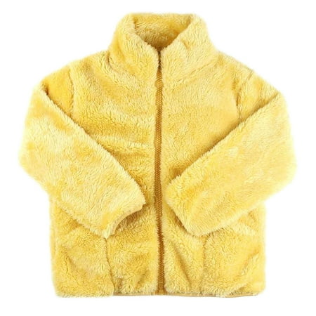 

TUOBARR Toddler Kids Baby Gril Boy Cute Ear Buttons Solid Thick Coat Warm Outwear Yellow(18Months-9Years)