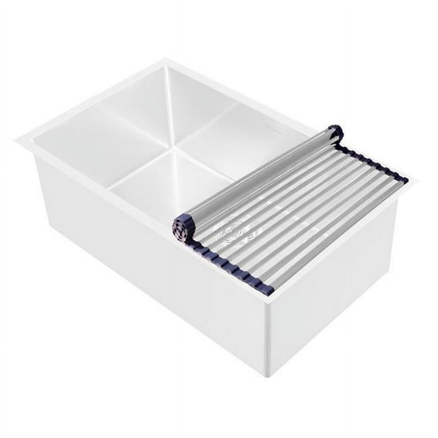 Whitehaus Collection WHNPLRM-BSS Noah Plus Tapis Amovible en Acier Inoxydable - Acier Inoxydable Brossé