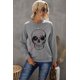 thumbnail image 3 of ABPHQTO Sudadera gris con gráfico de calavera de Halloween para mujer, 3 of 5