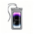 thumbnail image 2 of Waterproof Phone Pouch, Touchscreen Phone Dry Bag for Swimming Snorkeling, Waterproof Phone Case with Neck Lanyard, Universal Waterproof Pouch for Smartphones, Gray, 2 of 8